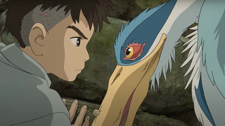 Image for Robert Pattinson Went Full Bird for Miyazaki's The Boy and the Heron