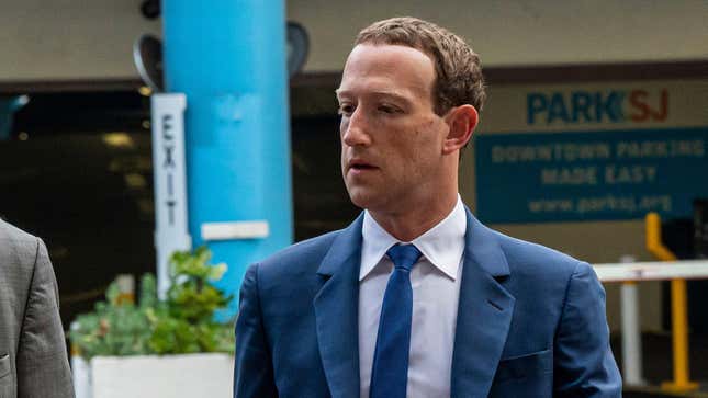Mark Zuckerberg, chief executive officer of Meta Platforms Inc., arrives at federal court in San Jose, California, US, on Tuesday, Dec. 20, 2022.
